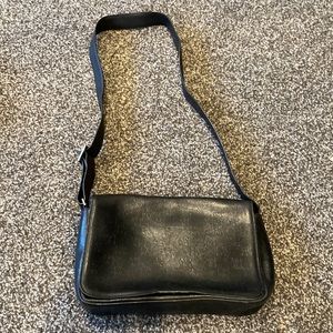 DKNY black leather handbag